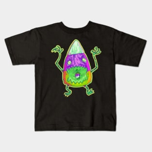 Halloween Candy Corn Monster Zombie Kids T-Shirt